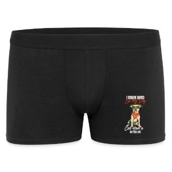 I Work Hard So My Dog Has A Better Life - Men's Boxer Shorts - black - Front