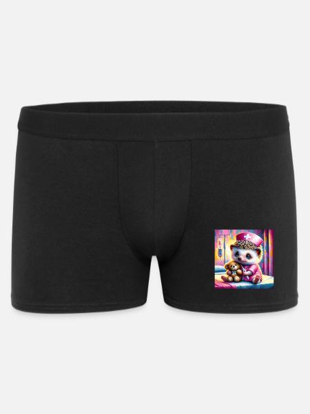 Niedlicher Igel im Pflegezimmer - Männer Boxer Shorts - Schwarz
