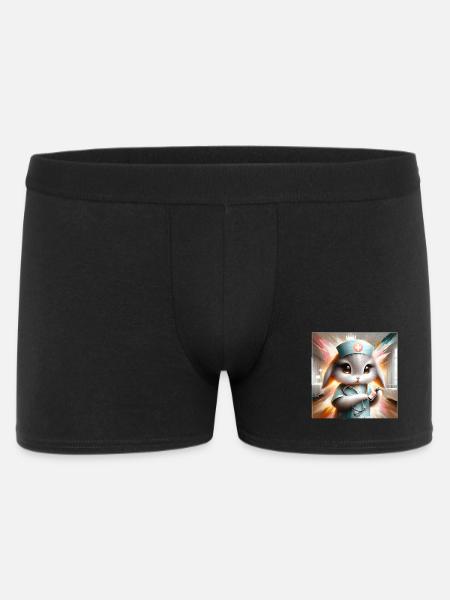 Kitten as a nurse in comic style - Men's Boxer Shorts - black