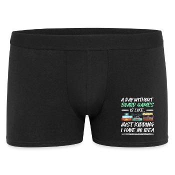 Une journée sans jeux de société - Citation de jeux de société - Boxer Homme - noir - Devant