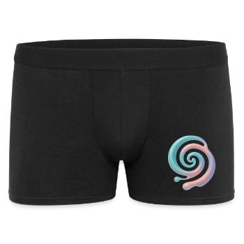 3D Spiral Pastel - Men's Boxer Shorts - black - Front