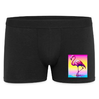 flamingo - Men's Boxer Shorts - black - Front