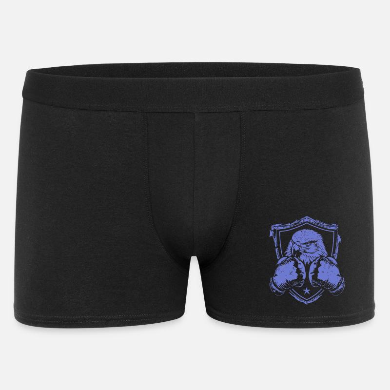 Fighting Eagle Shield Design - Men's Boxer Shorts - black