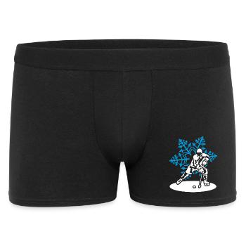 Eishockey Eiskristall Eishockeyspieler Geschenk - Men's Boxer Shorts - black - Front