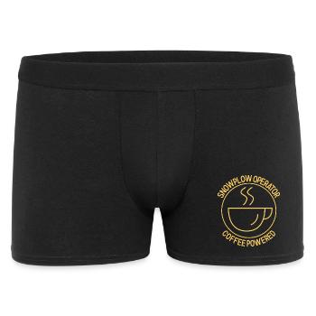 Snowplow Operator Coffee Powered Snow Plow Driver - Men's Boxer Shorts - black - Front