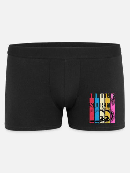 Mehrfarbige Surfwellen - Männer Boxer Shorts - Schwarz