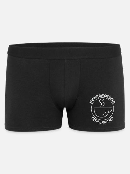 Snowplow Operator Coffee Powered Schneepflugfahrer - Männer Boxer Shorts - Schwarz