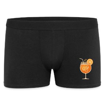 Party Spritz Glas Geschenkidee - Männer Boxer Shorts - Schwarz - Vorne