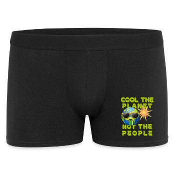 Kühl den Planeten, nicht die Leute Klima  - Männer Boxer Shorts - Schwarz - Vorne