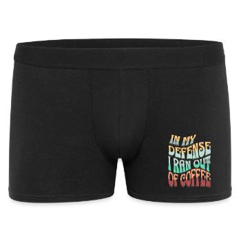 Coffee excuse saying design - Men's Boxer Shorts - black - Front