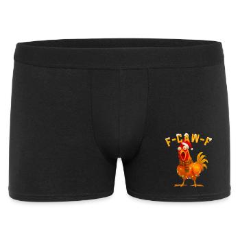 F-CAW-F Poulet Noël Humour - Boxer Homme - noir - Devant