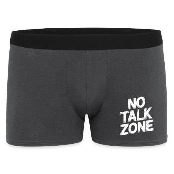No Talk Zone - Männer Boxer Shorts - Anthrazit - Vorne