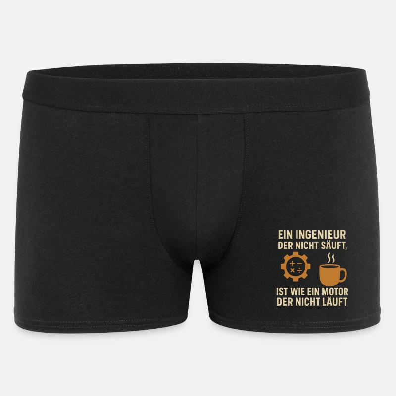 Engineer Coffee Engine - Men's Boxer Shorts - black