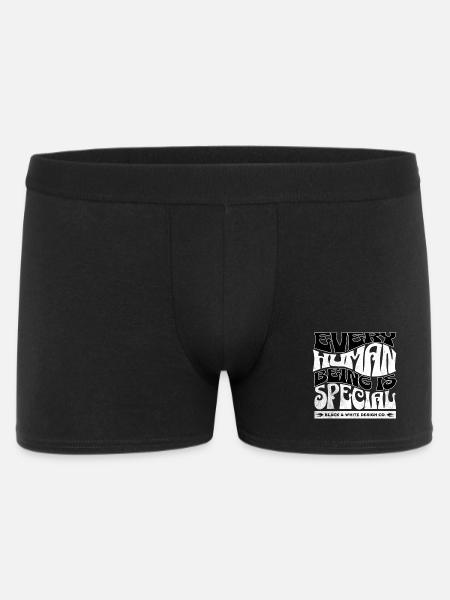 Every Human Being Is Special – Black & White - Men's Boxer Shorts - black