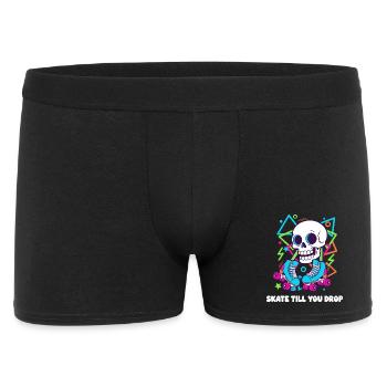 Skelett Roller Neon Groove - Männer Boxer Shorts - Schwarz - Vorne
