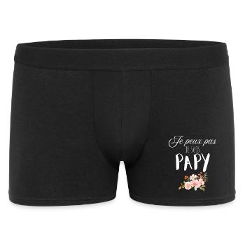 Je peux pas je suis papy fleurs - Boxer Homme - noir - Devant