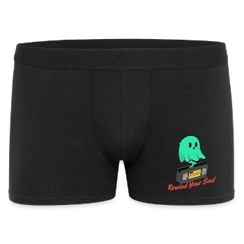 Geist Kassette Rewind Your Soul - Männer Boxer Shorts - Schwarz - Vorne
