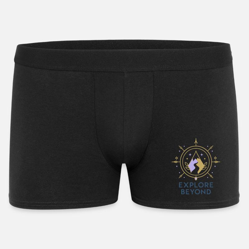 Explore Beyond Kompass - Männer Boxer Shorts - Schwarz