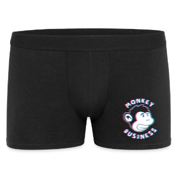 Monkey Business 3D - Affe Graffiti Urban Art - Men's Boxer Shorts - black - Front