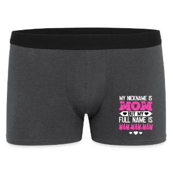 Mama - Männer Boxer Shorts - Anthrazit - Vorne