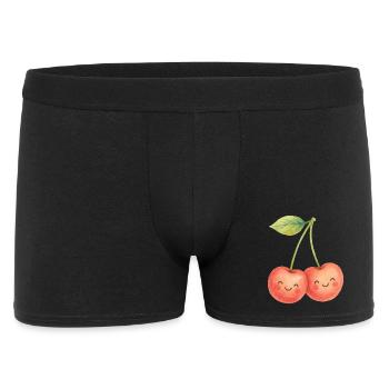 Couple de cerises câlins Cerises Amour d’été - Boxer Homme - noir - Devant