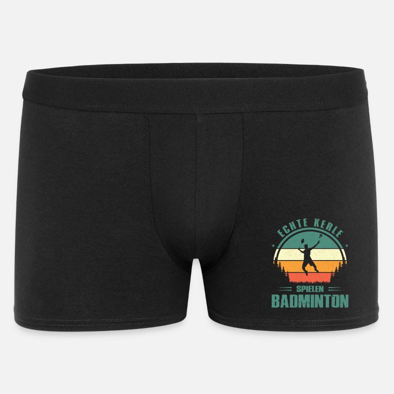 Badmintonspieler Geschenke Badminton Outfits - Männer Boxer Shorts - Schwarz