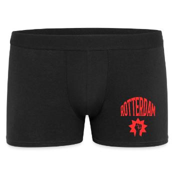 Rotterdam - Männer Boxer Shorts - Schwarz - Vorne