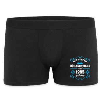 Birthday 1985 Hearing Aid Acoustician Colleague Hearing Acoustics - Men's Boxer Shorts - black - Front
