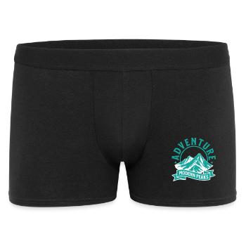 Adventure Modern Peaks – Mountains Outdoor Design - Men's Boxer Shorts - black - Front