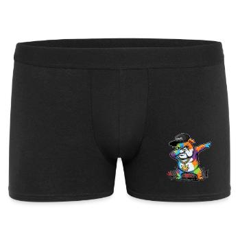 Pose de dab de chien de rue coquine avec une ambiance graffiti - Boxer Homme - noir - Devant