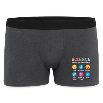 La science suscite la curiosité - Boxer Homme - charbon - Devant