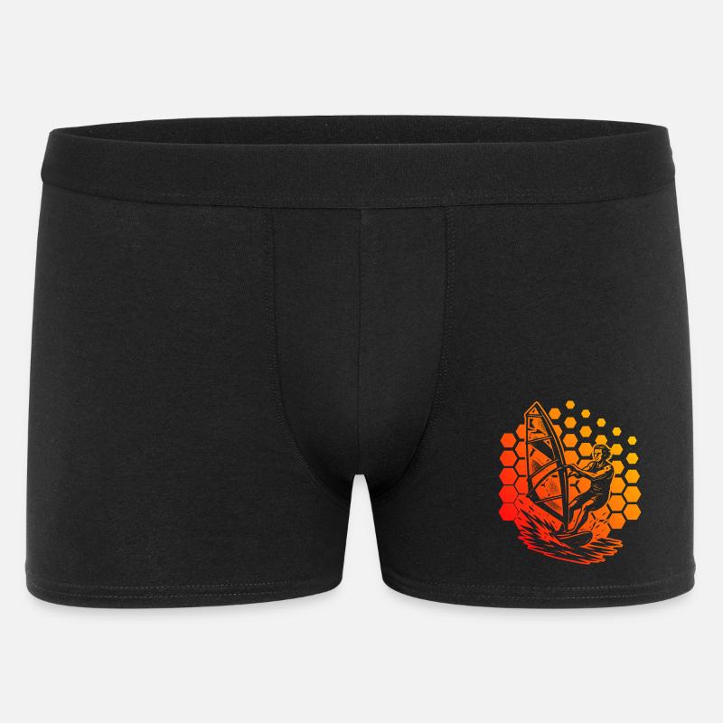 Modernes Windsurfing Artwork - Männer Boxer Shorts - Schwarz