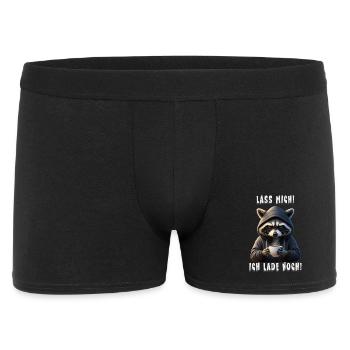 Motif de sweat à capuche raton laveur en charge Râleur Matinal Râleur - Boxer Homme - noir - Devant
