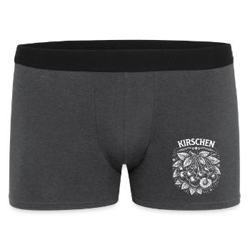 Kirschencluster Illustration - Männer Boxer Shorts - Anthrazit - Vorne
