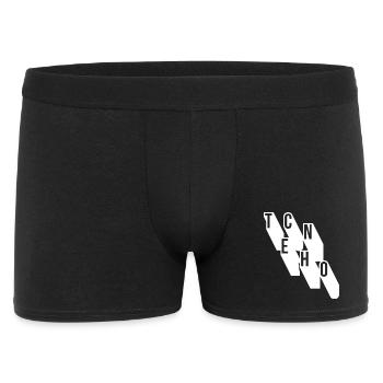 Musique techno design géométrique du logo - Boxer Homme - noir - Devant