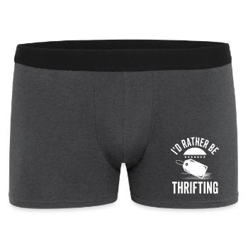 I'd Rather Be Thrifting - Men's Boxer Shorts - charcoal grey - Front