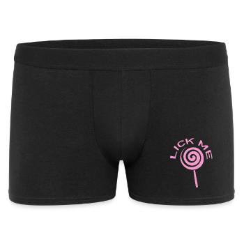 Lèche-moi la sucette rose | Mignonne Candy Love Design - Boxer Homme - noir - Devant