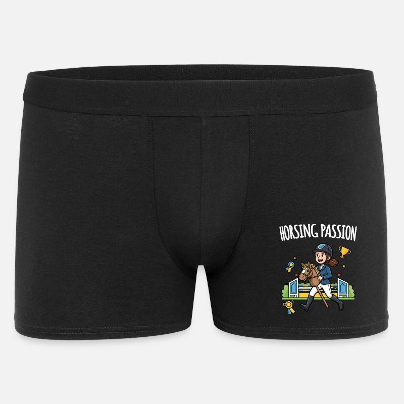 Horsing Passion - Männer Boxer Shorts - Schwarz