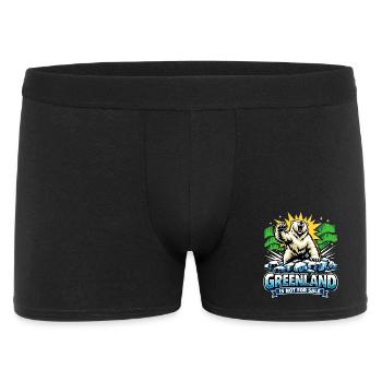 greenland is not for sale Funny Politics Gift - Men's Boxer Shorts - black - Front