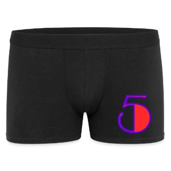 5. ANNIVERSARY. 5 YEARS. 5th ANNIVERSARY. CHILD. - Men's Boxer Shorts - black - Front