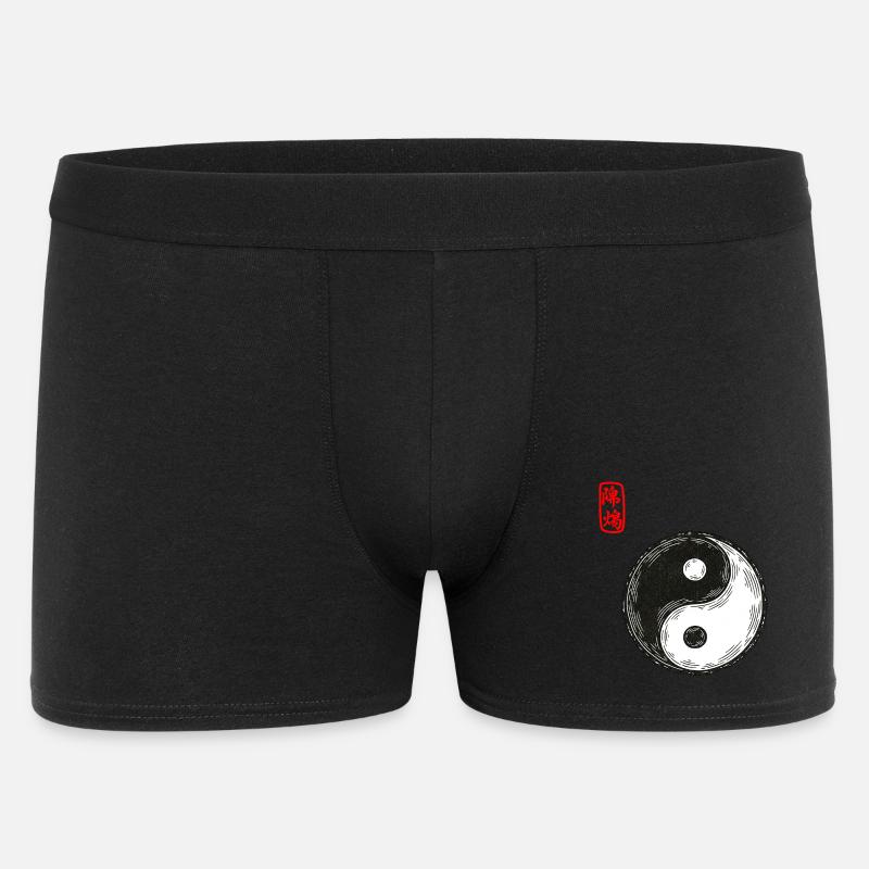 Yin und Yang - Männer Boxer Shorts - Schwarz