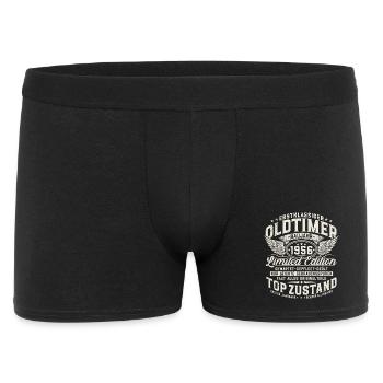 1956 Oldtimer 70 Geburtstag Geschenk Retro - Männer Boxer Shorts - Schwarz - Vorne