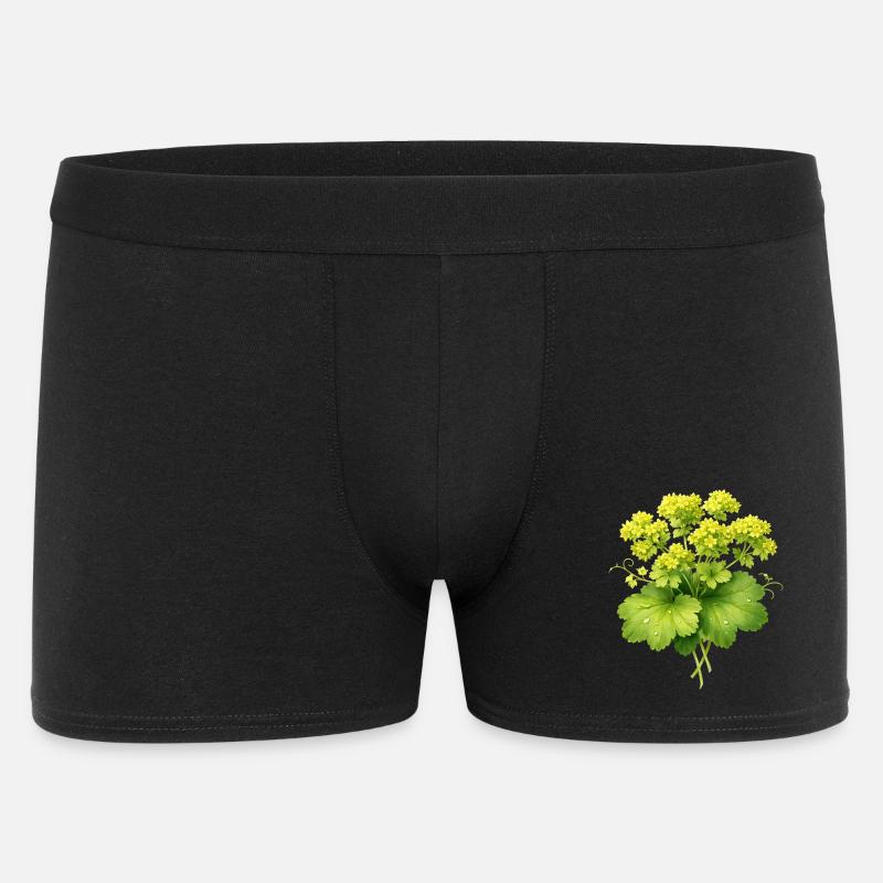 Pianta del mantello della signora con fiori - Boxer da uomo - nero
