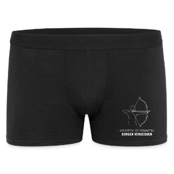 Bogenschießen Spruch - Bogenschütze Minimal - Männer Boxer Shorts - Schwarz - Vorne