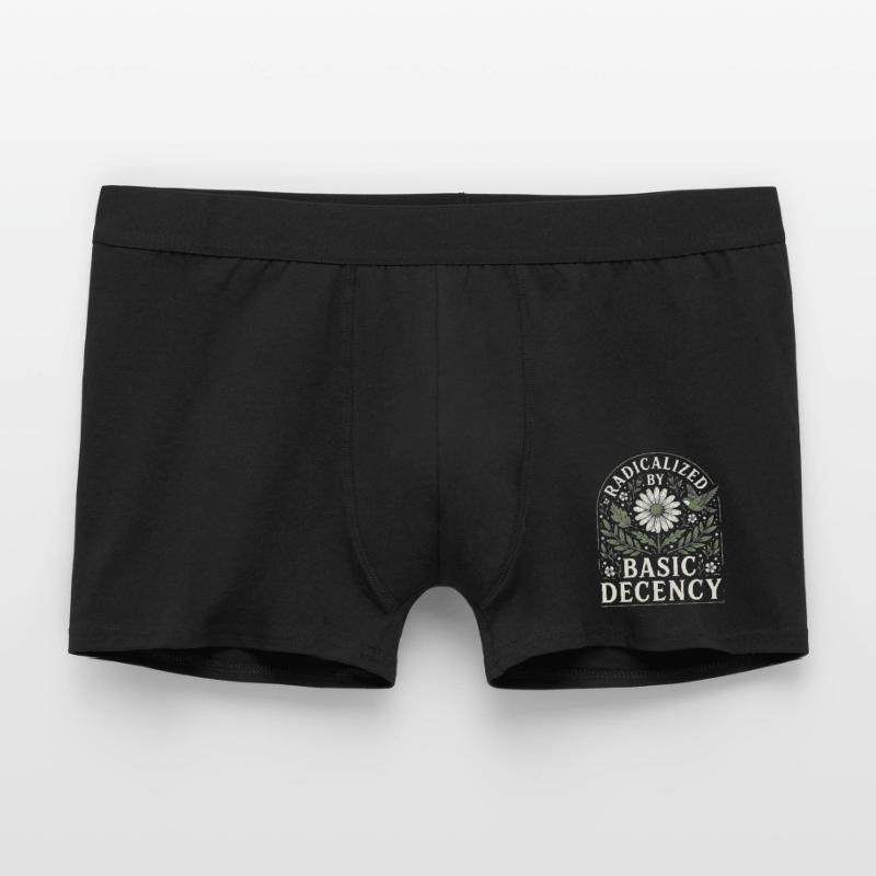 Radicalized by Basic Decency Vintage Blumen Design Männer Boxer Shorts