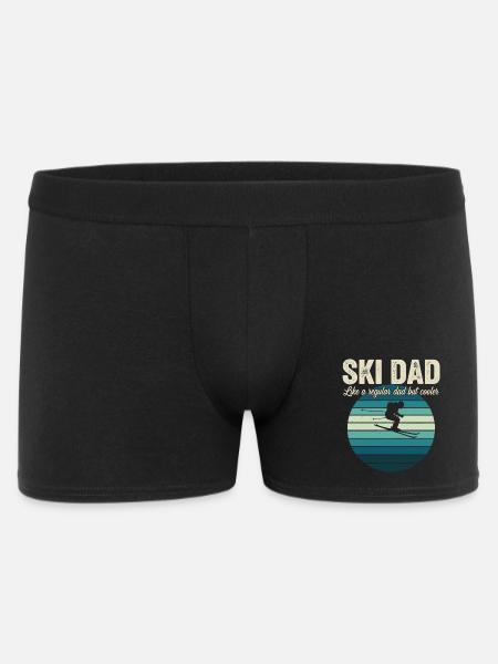 Funny Ski Dad Skier - Men's Boxer Shorts - black