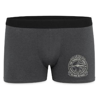 The Farrier's Forge - No Hoof No Horse Craft - Men's Boxer Shorts - charcoal grey - Front