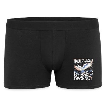 Radicalisé par l’Art de la Déclaration de Décence Fondamentale - Boxer Homme - noir - Devant