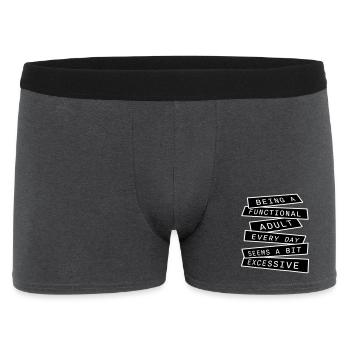 Being A Functional Adult Every Day Seems Excessive - Men's Boxer Shorts - charcoal grey - Front