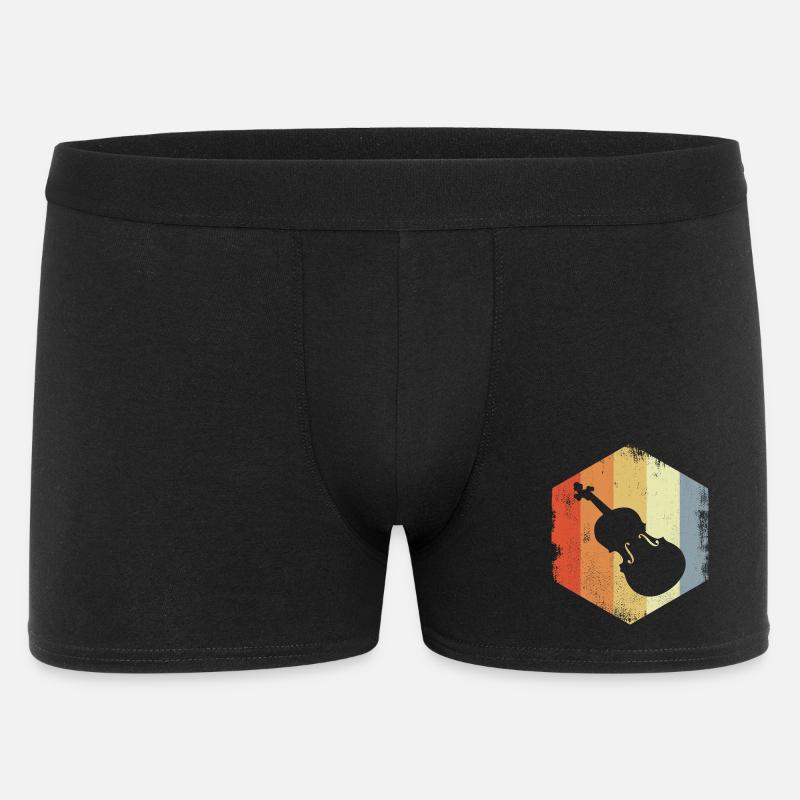 Disegno vintage di violino - Boxer da uomo - nero